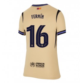 Dámské fotbalový oblečení Barcelona Fermin Lopez #16 Venkovní košile 2025-26 Krátkým Rukávem
